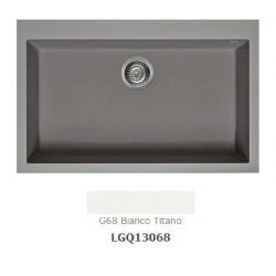 Zlewozmywak Elleci QUADRA 130 granitek G68 bianco titano LGQ13068